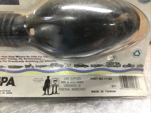 Mirror black  new in box 3.5 x 6.25 # cipa 11160 pwc sport ii mini boat