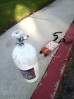 10lb. white nitrous express bottle w/nitrous express bottle warmer.