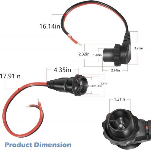 For minn kota 1865128 mkr-26 motor plug and receptacle marine battery accessory