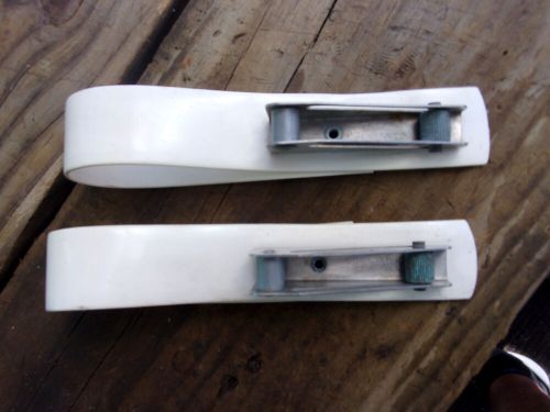 Dock edge white fender holder adjuster 91-536-f - pair boat accessory