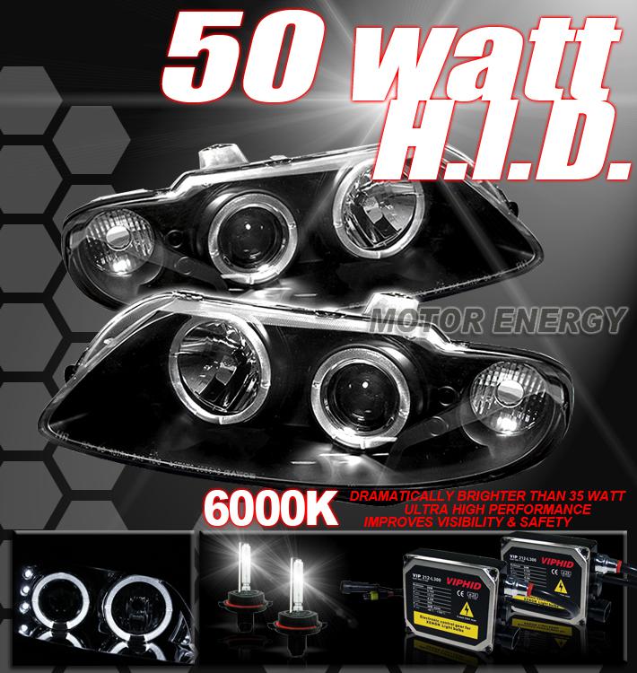 04-06 pontiac gto led projector headlight+50w hid black