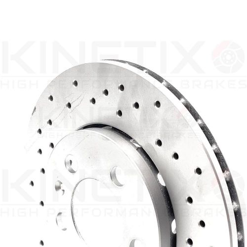 For audi tt 3.2 vr6 2003-2006 rear cross drilled brake discs pair 256mm