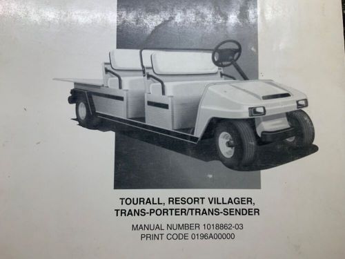 Club car 1995-1996 tourall,resort villager trans porter illustrated parts list