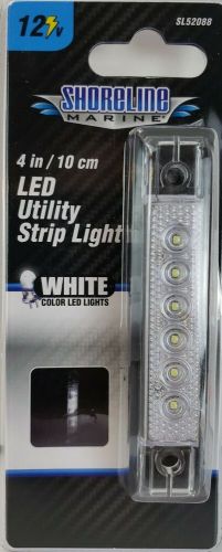 Shoreline marine sl52088 - 4 inch white led utility strip light 12 volt low amp