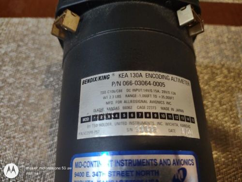 Bendix king kea 130a encoding altimeter pn 066-03064-05    sn 31832 recent ohaul