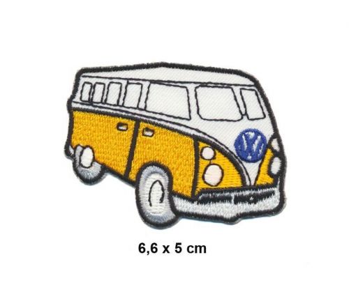 Vw bus patches patches car vw t1 bulli hippie bus cult car campervan yellow-