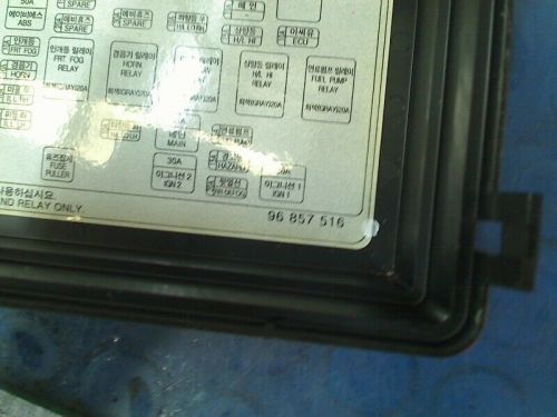 Fuse box fuse box daewoo / chevrolet matiz 2009 96857516-