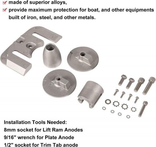 Cmbravo3kita for mercury bravo 3 stern drives 2004 &amp;up aluminum anode kit