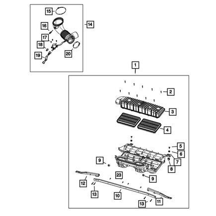 Mopar 53011248ab air filter   for 2021 2023 ram 1500