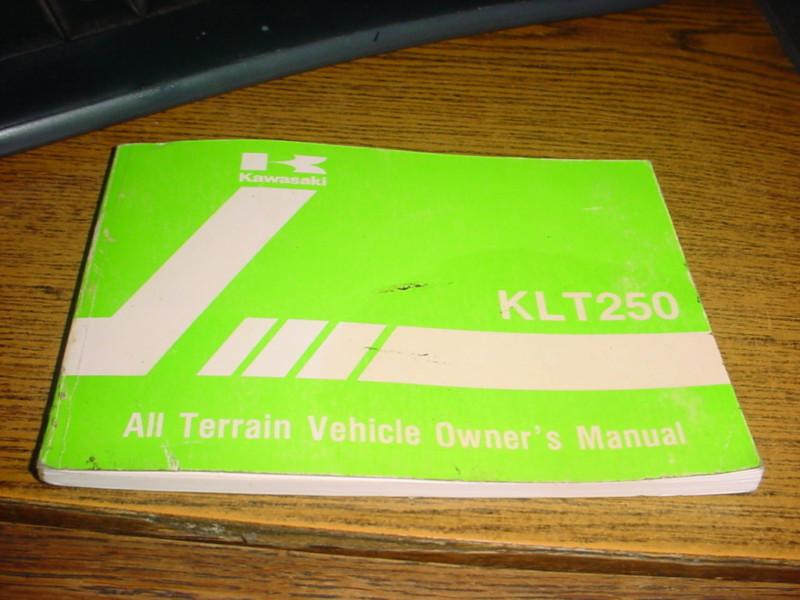 Original  kawasaki klt250 atv  owners manual