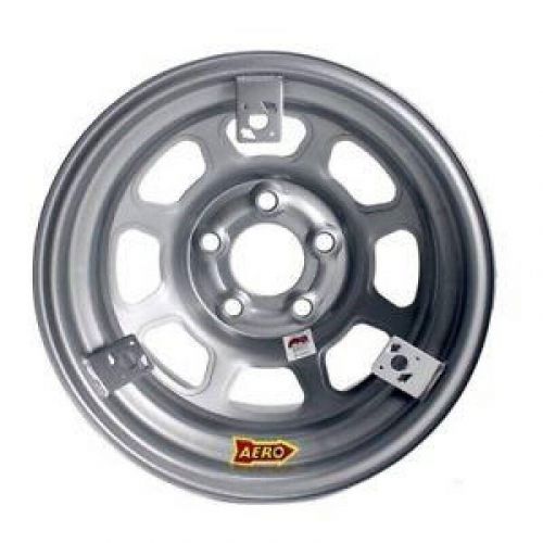 Aero race wheels 52-084720t3 15x8 2&#034; offset 5x4.75 silver w/ 3 tabs for mudcover