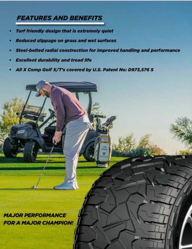 X-comp gladiator 205/35-12 steel belted radial golf cart tire  (set of 4)