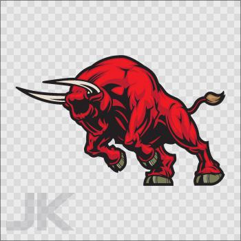 Decals sticker bull angry attack bulls cow farm ranch red beef 0500 zzzzz