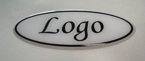 Custom gel badge overlays for ford s-max titanium   full set  white/black