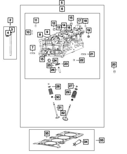 Genuine mopar exhaust valve 68453300aa