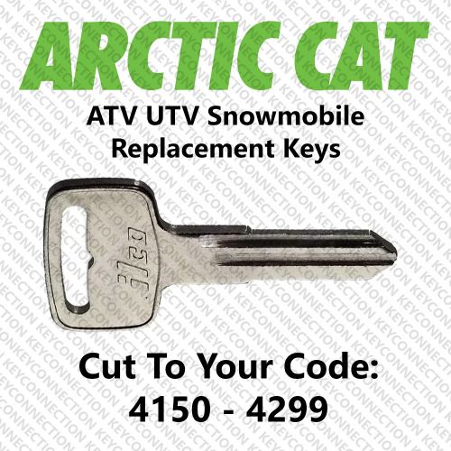 Arctic cat prowler wildcat atv snowmobile key cut to your code 4150 - 4299