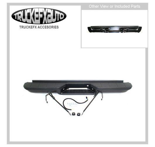 New step bumper rear painted - black suburban chevy gm1101114 gmc c1500 c2500