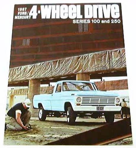 1967 67 ford 4-wheel drive 4x4 truck brochure pickup series 100 250