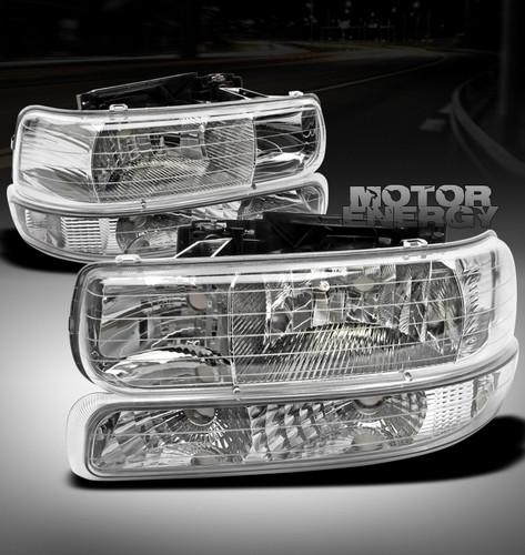 1999-2002 chevy silverado/2000-2006 tahoe suburban crystal head light+bumper suv