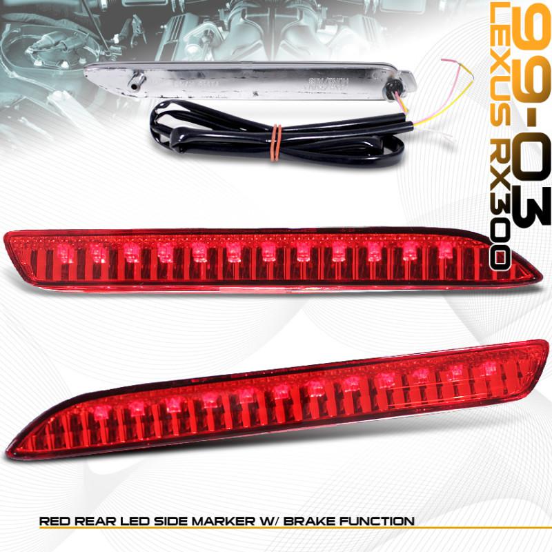 Lexus rx300 rear red led brake marker reflector signal bumper light jdm lamp new