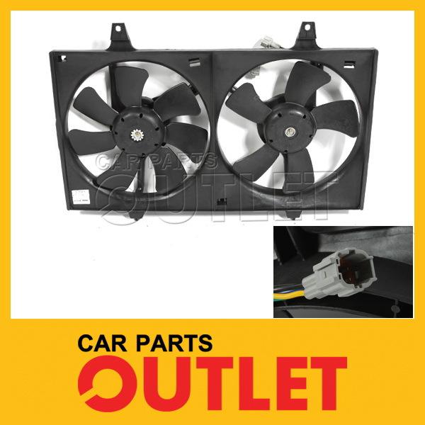 1997-1999 infiniti i30 radiator ac condenser fan motor blade shroud 95-98 maxima