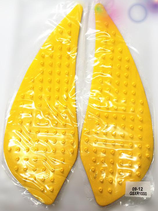 Tank traction side pad gas grip protector gsxr 1000 2009-2012 yellow good