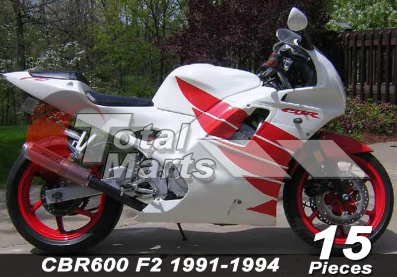 Fairing for honda cbr600f2 cbr600 f2 1991 1992 1993 1994 abs red white fa4621