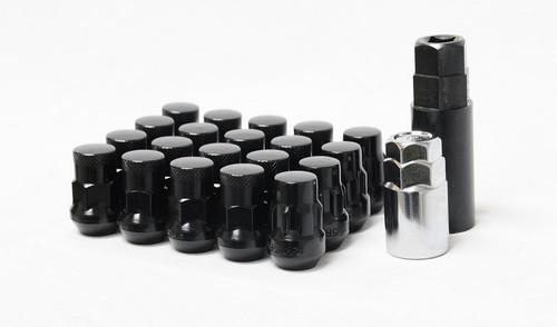 Muteki sr35 closed ended lug nuts 16 + 4 lock set black 12 x 1.25 32925bp