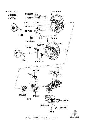 Ar3z9c888fa ford switch assy - control