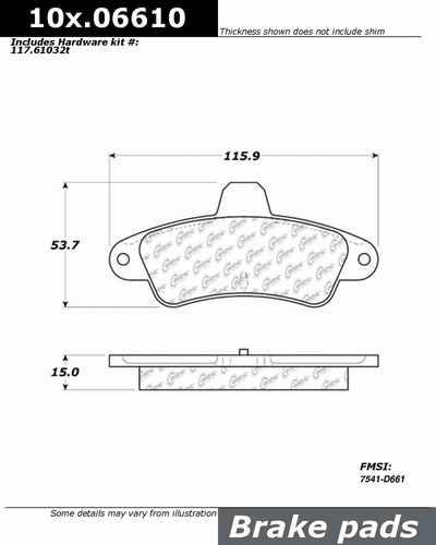 Centric 104.06610 brake pad or shoe, rear