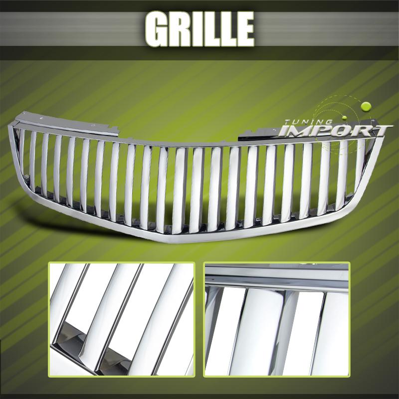 2006-2010 cadillac dts front verticla chrome grille hood grill sport euro new