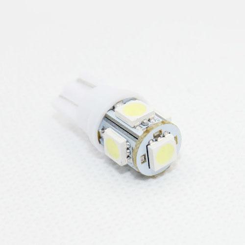 10pcs t10 5 smd 5050 led bulbs car side light  white led wedge bulb 194 168 w5w