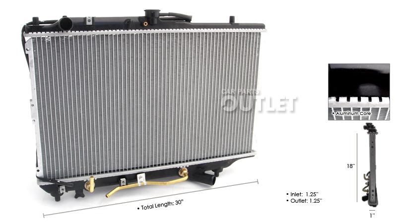 Radiator assembly for 95 96 97 kia sephia 1.8l 1.8 a/t l4 ls rs gs