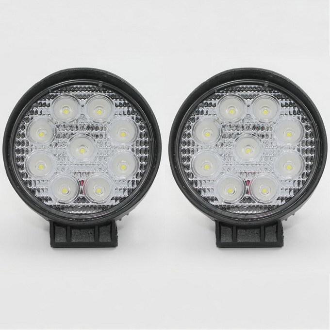 2pcs 27w led work flood light off road suv truck jeep boat 4wd ute 4x4 lamp