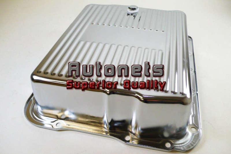 Chrome steel chevy 700r4 4l60e 4l65e transmission pan hot rat rod extra capacity