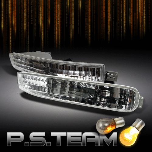 92-93 hodna accord euro clear bumper signal parking light+1157 silver bulb combo