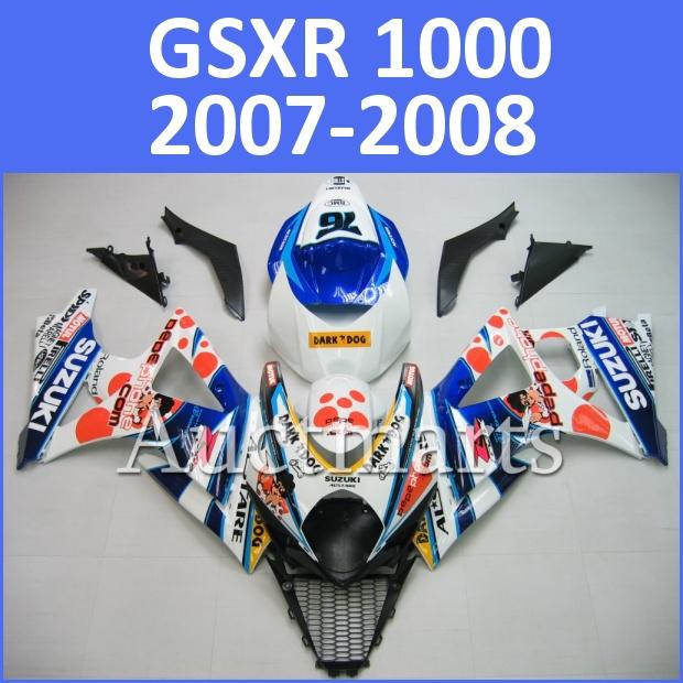 Fit suzuki 07 08 gsxr 1000 gsx-r 2007 2008 fairing bodywork plastics k7 i9 d10