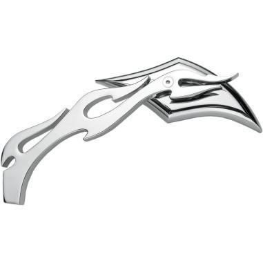 Pro-one 104310 scimitar mirror flame stem chrome left universal