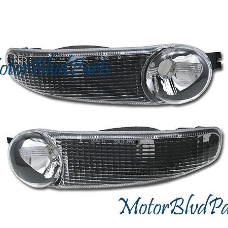 01-06 yukon denali / sierra denali black bumper signal parking lights lamps