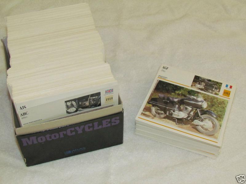 Atlas editions classic motorcycles card lot set 1075 cards bikes harley honda+