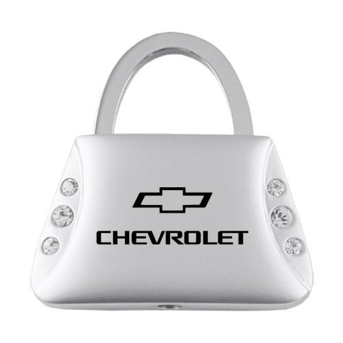 Gm chevrolet jeweled purse keychain / key fob engraved in usa genuine