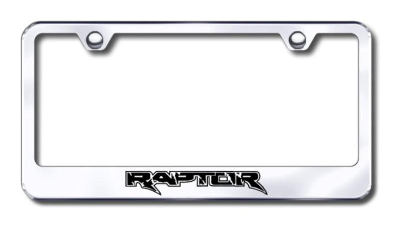 Ford raptor  engraved chrome license plate frame -metal made in usa genuine