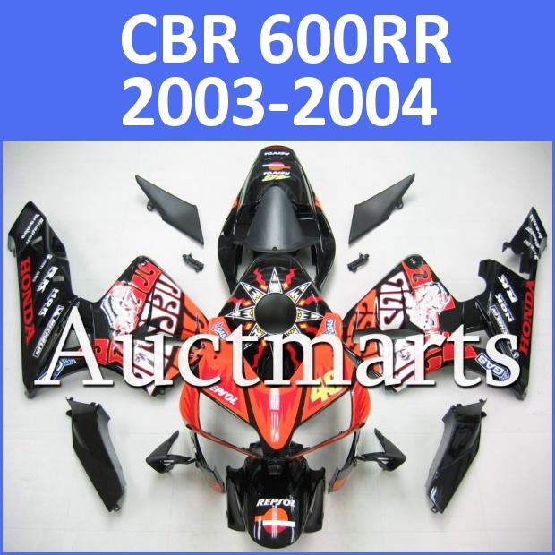 Fit honda 03 04 cbr600rr cbr 600 rr 2003 2004 fairing kit abs plastics a54 d03