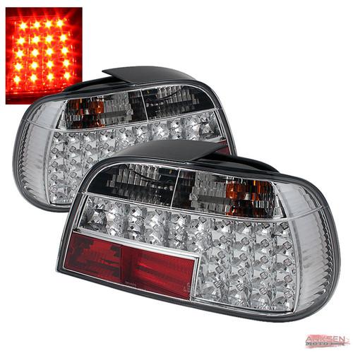 95-01 bmw e38 7-series chrome philips-led perform tail lights rear brake lamps