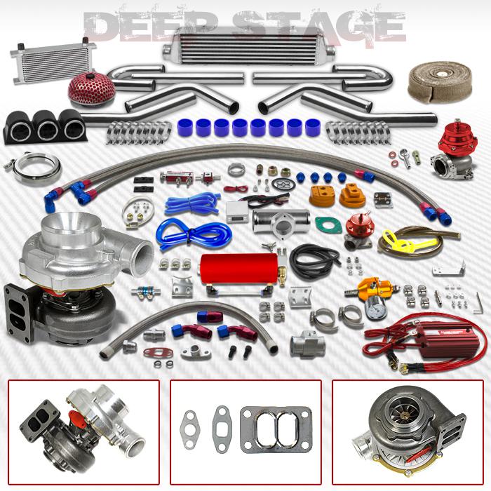 T70 t3 23pc turbo kit w/intercooler+blow off valve+wastegate+boost controller