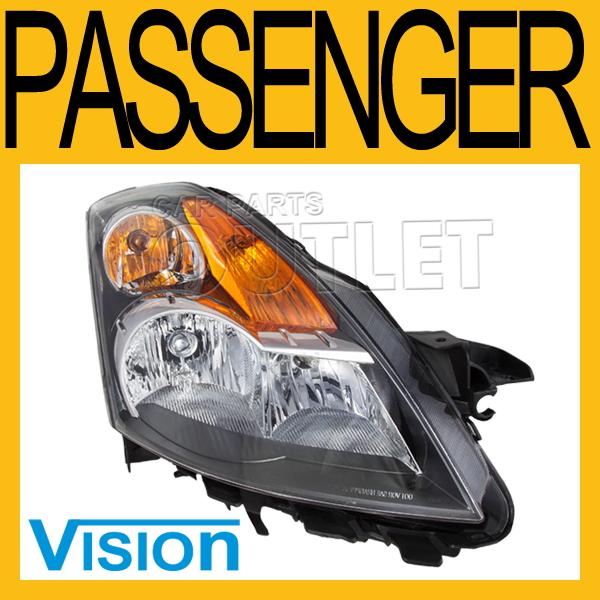 2007-2009 altima sedan halogen headlamp ni2603116 head light w.black bezel right