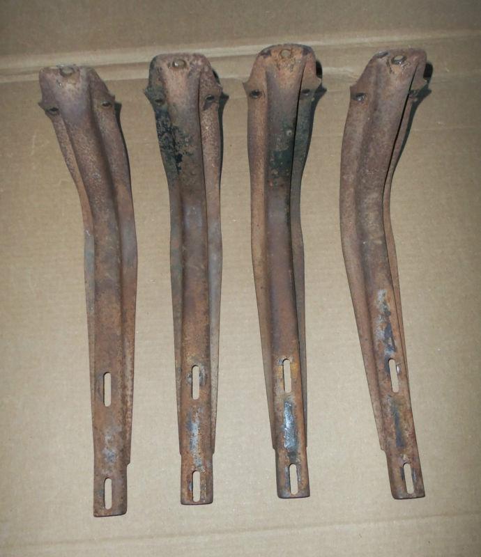 Solid set running board brackets - braces 1941 1946 chevrolet truck cab 41 46