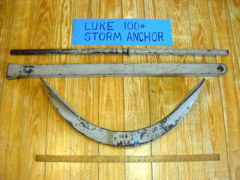 ★ paul luke 3 pc. take-apart herreshoff 100# storm anchor - see delivery options