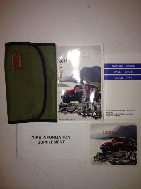 2011 jeep wrangler owner's manual (user guide) with case and dvd 