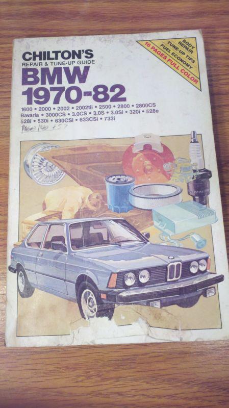 Vintage bmw 1970-82 1600 200 2002 bavaria 3000 chiltons 6844 repair tuneup guide